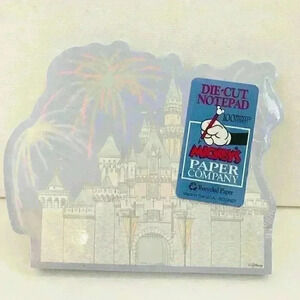 Q1 disney mickey's paper company die cut notepad cinderella castle 100 sheets